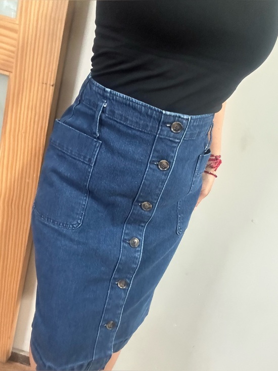 LOFT Dresses & Skirts - Loft Denim Button Front Skirt